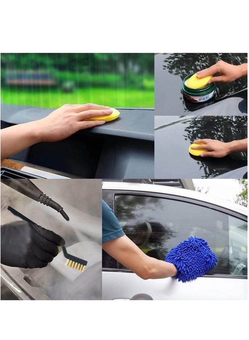 13 جهاز كمبيوتر شخصى السيارات تفاصيل فرشاة مجموعة لتنظيف السيارات والدراجات النارية والسيارات عجلة تنظيف لوحة أجهزة القياس الداخلية والخارجية الجلود تنفيس مارك - Image 5