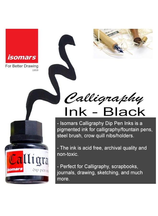 Isomars Bamboo Pen with Calligraphy Black Ink - Image 1