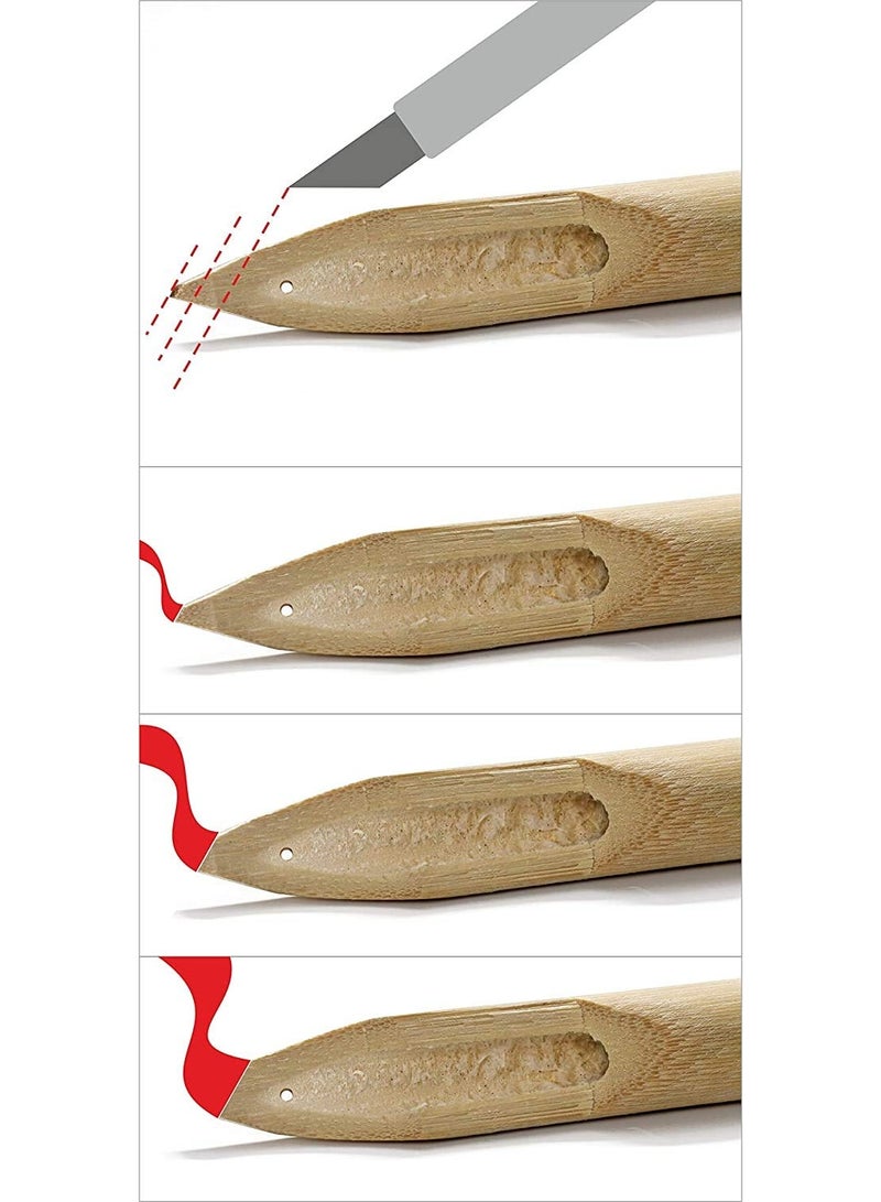 Isomars Bamboo Pen with Calligraphy Black Ink - Image 3