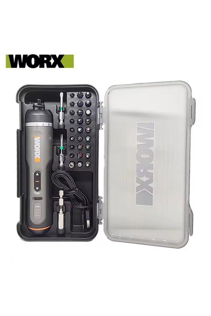 Worx 4V Electrical Screwdriver Sets WX242 Smart Cordless Electric Screwdrivers SDS Chuck USB Rechargeable 30 Bit Sets - Image 1