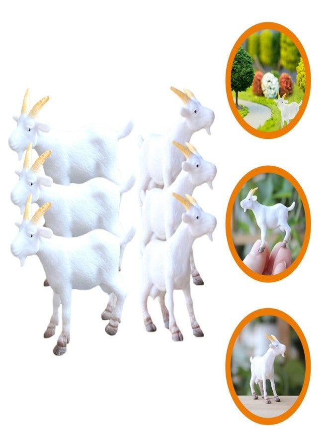 IMIKEYA تماثيل ماعز مصغرة IMIKEYA 6 قطع نماذج حيوانات ماعز بلاستيكية واقعية - Image 5