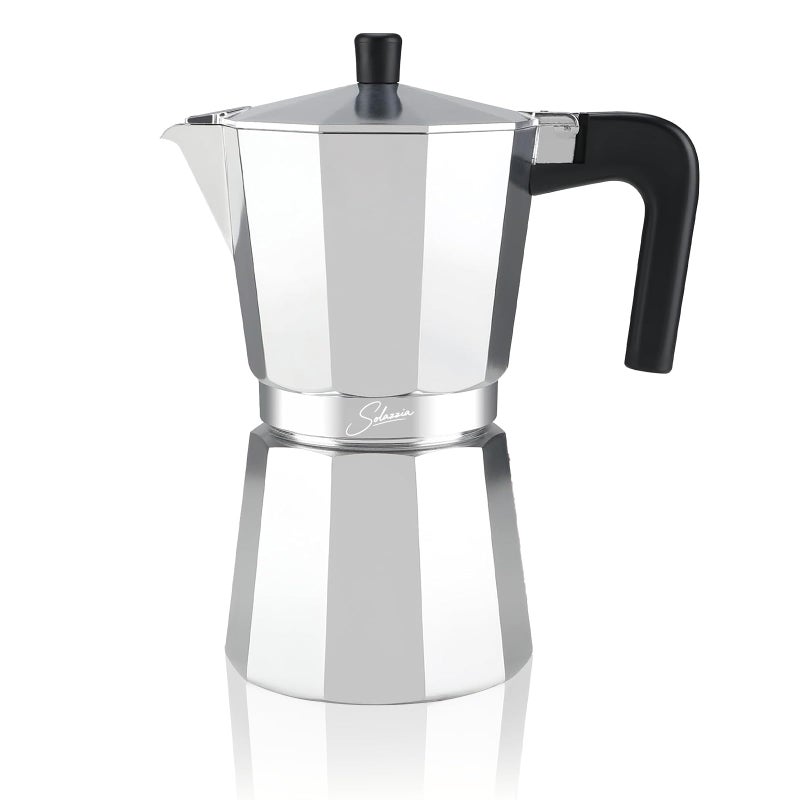 Solazzia 12 Cup Stovetop Espresso Maker Italian Moka Pot Stove Top Cuban Coffee Maker Greca Mocha PotBasic 20 oz600ml - Image 2