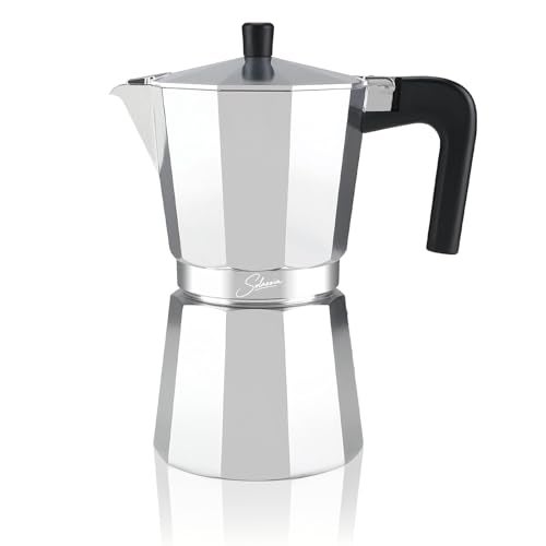Solazzia 12 Cup Stovetop Espresso Maker Italian Moka Pot Stove Top Cuban Coffee Maker Greca Mocha PotBasic 20 oz600ml - Image 1