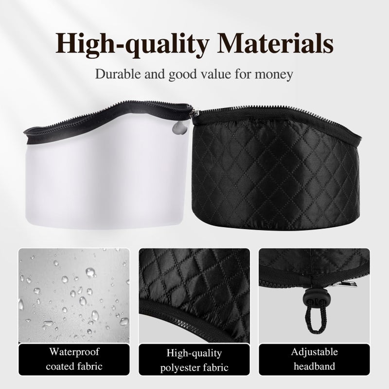 aopow Heat Cap for Deep Conditioning: 10-Level Heats Up Quickly 3 Time Settings Hair Steamer for Natural Hair Home Use Thermal Steam Cap for Black Hair Portable Heating Caps - Image 5