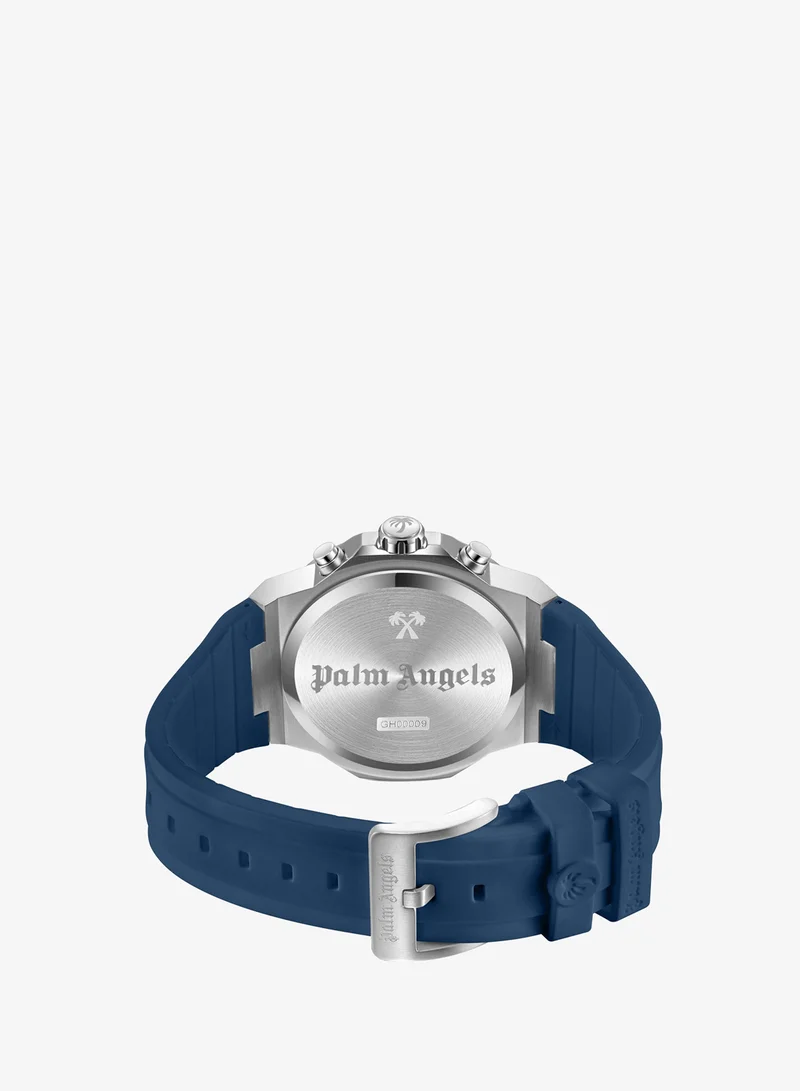 Palm Angels blue Fiero Blue Dial Blue Silicone Strap Chronograph Watch for Men, 44mm for Men | Best Price UAE