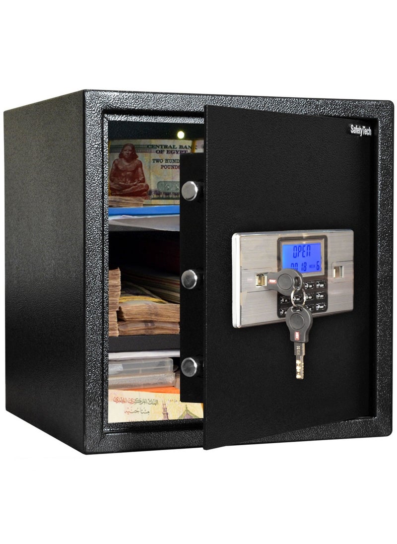 Safety Tech Safety Tech Electronic Safe with Digital Screen, Bank Alarm and 2 Gallons  - Image 1