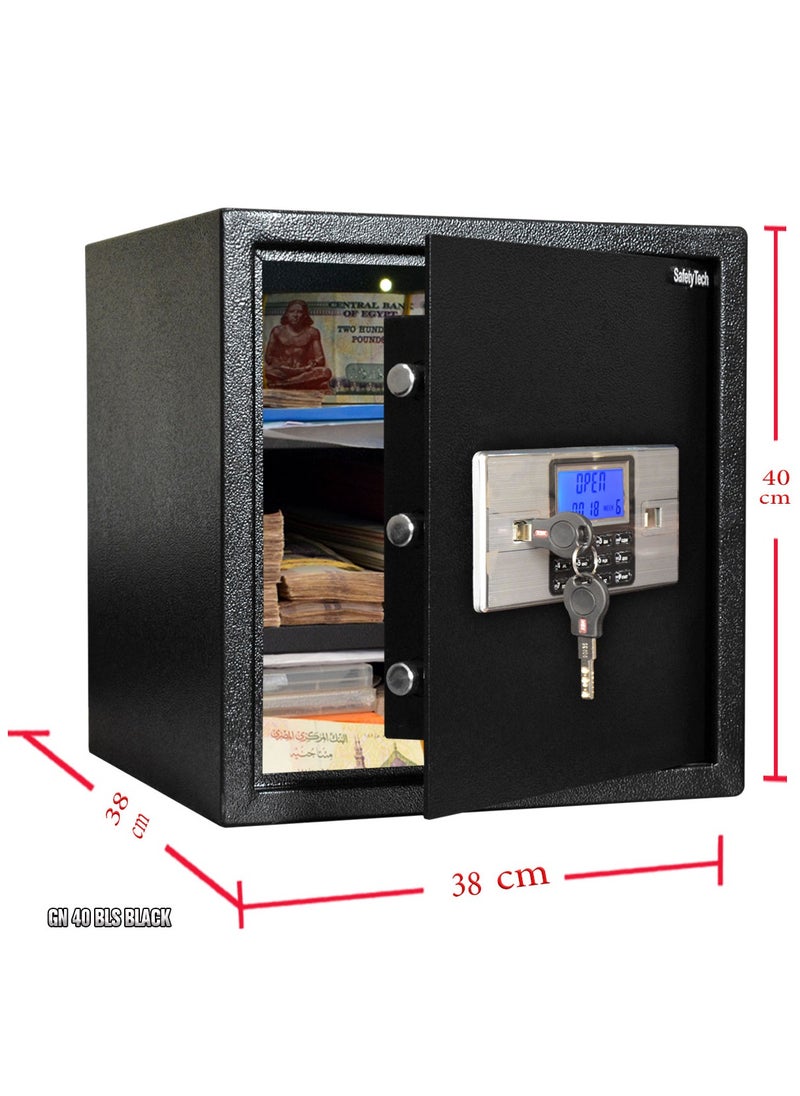Safety Tech Safety Tech Electronic Safe with Digital Screen, Bank Alarm and 2 Gallons  - Image 2