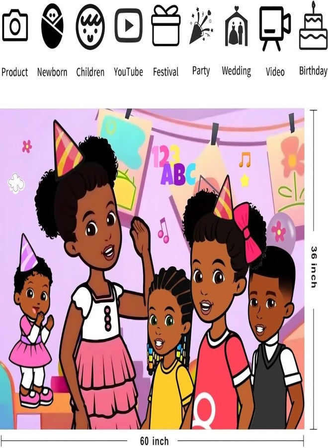 fancigo Gracies Wall Decor for Birthday Decorations, Gracies Backdrop for Kids 1st Birthday Party Supplies (5x3ft) - Image 3