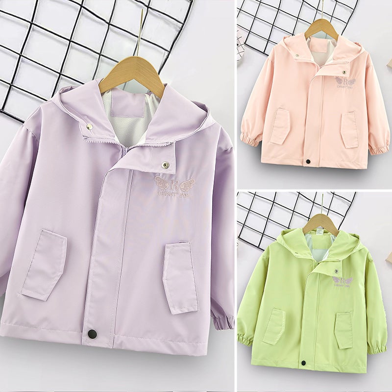 Girls' Spring Clothes Western Style Children'S Sports Hooded Top Big Children'S Windproof Jacket - Image 5