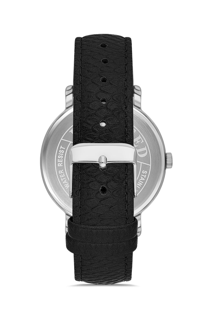 OMAX MEN’S Wrist-Watch | Analog | Leather Strap | Elegant Design - Image 3