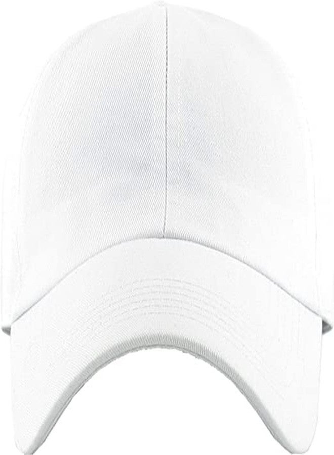 Missby® Unisex Men & Women Cotton Baseball Cap (Free Size) (White) - Image 1