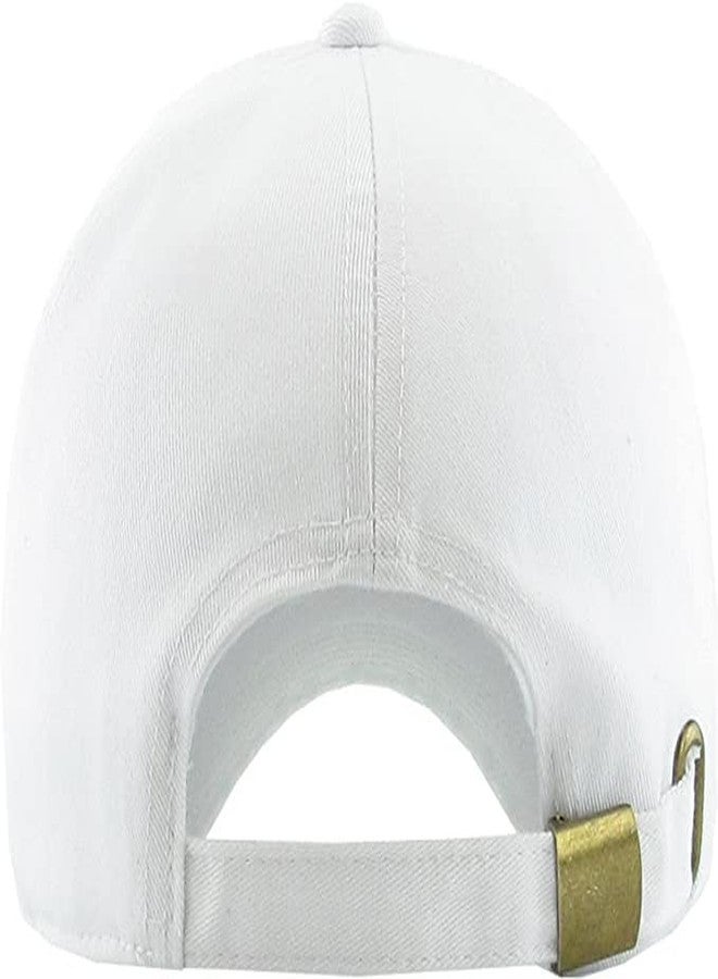 Missby® Unisex Men & Women Cotton Baseball Cap (Free Size) (White) - Image 4
