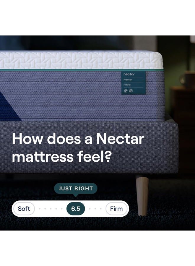 Nectar Premier Hybrid 13” Cal King Mattress - Medium Firm - Memory Foam & Innerspring Coils - Cooling Upgrade - 2” Pressure Relief Layer - Mattress in a Box - 365-Night Trial & Forever Warranty - Image 3