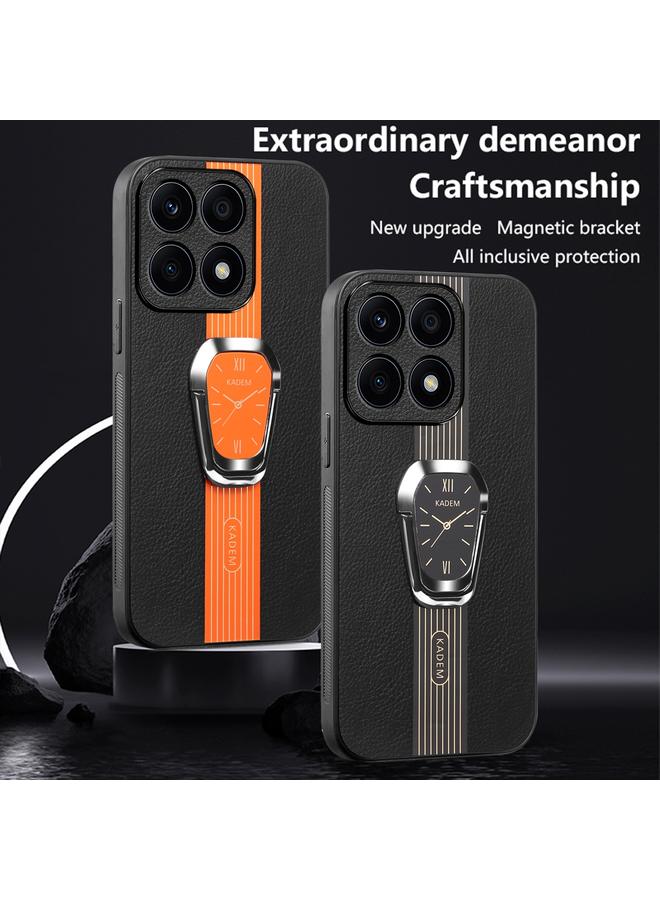 S-TOP Case For Honor X8A Magnetic Litchi Leather Back Phone Case with Holder - Image 3