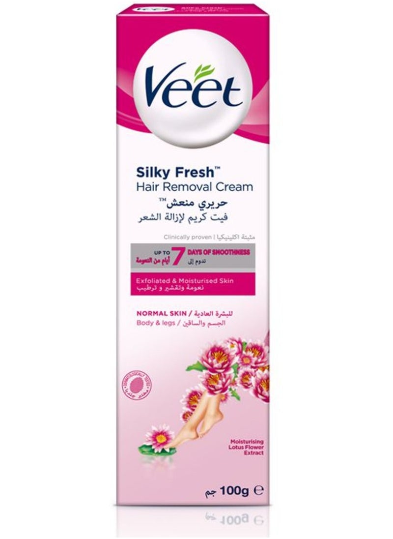 Veet - Silky Fresh Hair Removal Cream For Normal Skin 100ml - Image 1