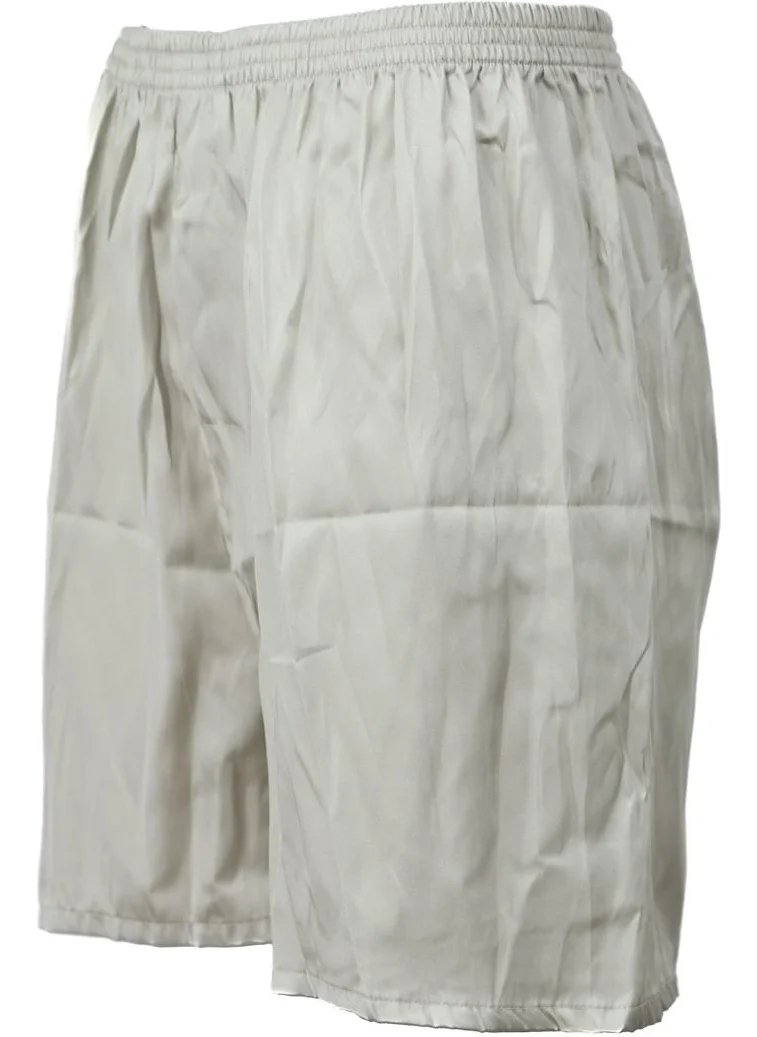 Oppland Men's Satin Fabric Shorts Solid Color Elastic Waist No Pocket Lightweight Fabric