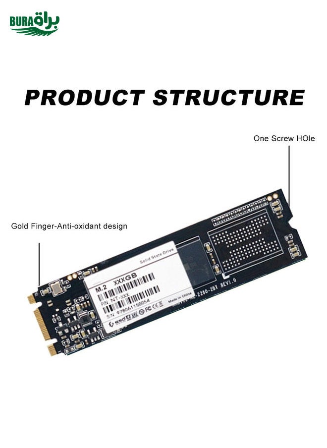 BURAQ M.2 2.5 Inch High-speed SSD Solid State Drive, Capacity: 128GB  - Image 4