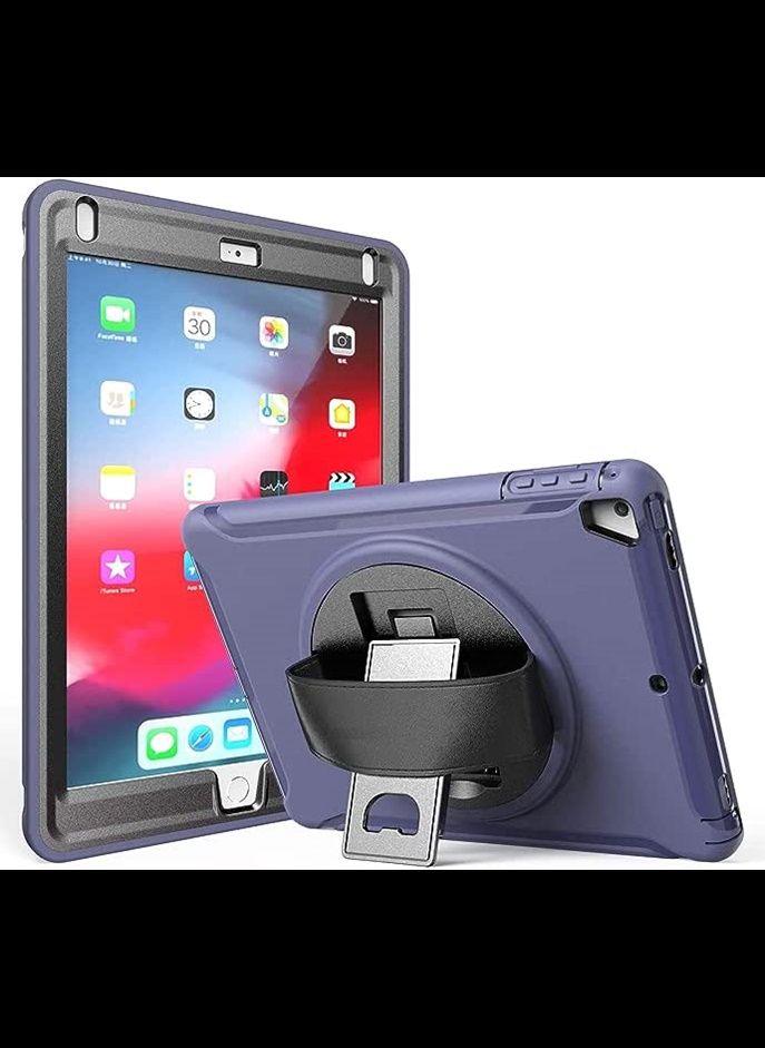 [Heavy Duty] Impact Resistant Full Body Protective Defender Cover Case with Kickstand for iPad 10.2 inch iPad 8th 7th Gen A2197 iPad Cover case (10.2-inch iPad 7th, 8th Generation, Navy Blue)