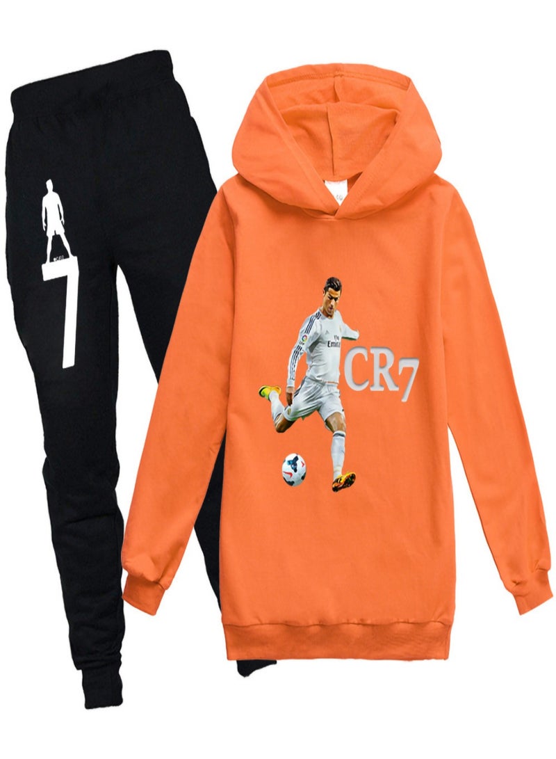 CR7 Unisex long Sleeve Stylish Top hoodie cotton sweatshirts for Boys Girls Kid Children - Image 1