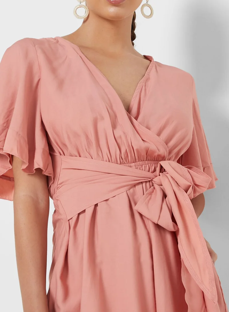 Ginger Wrapped Detail Playsuit