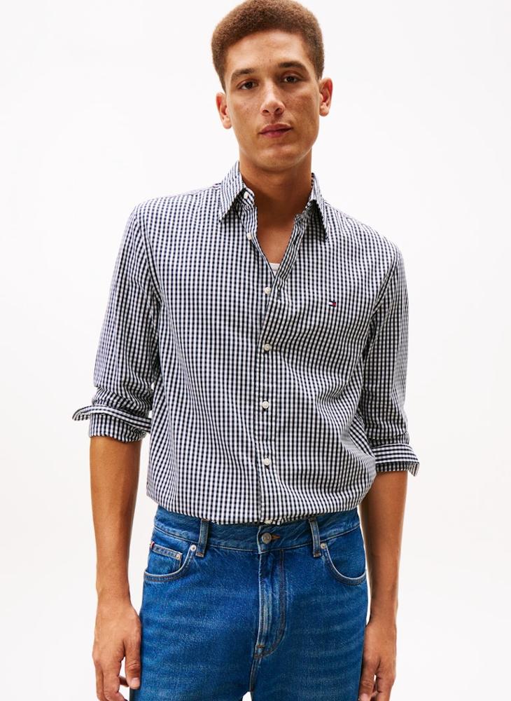 TOMMY HILFIGER Flex Poplin Big Gingham Regular Fit Shirt - Image 1