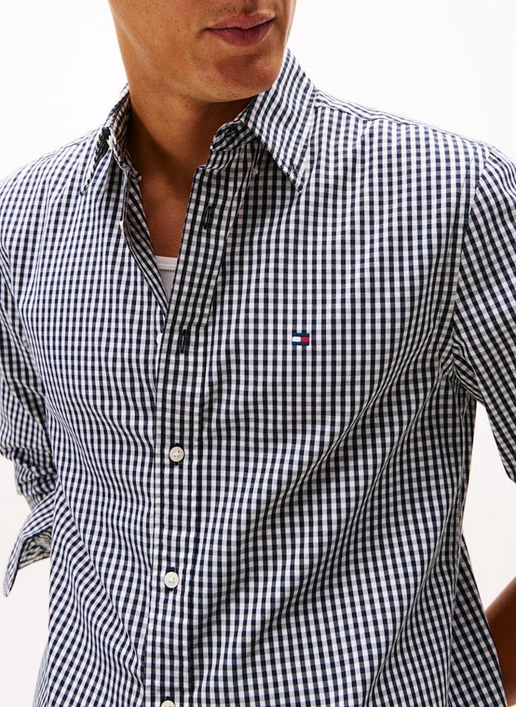 TOMMY HILFIGER Flex Poplin Big Gingham Regular Fit Shirt - Image 3