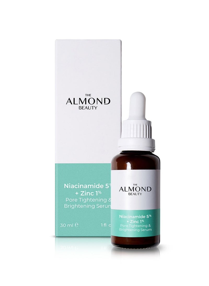 THE ALMOND BEAUTY Intensive Pore Tightening & Brightening Serum Niacinamide 5% + Zinc 1%  - Image 1