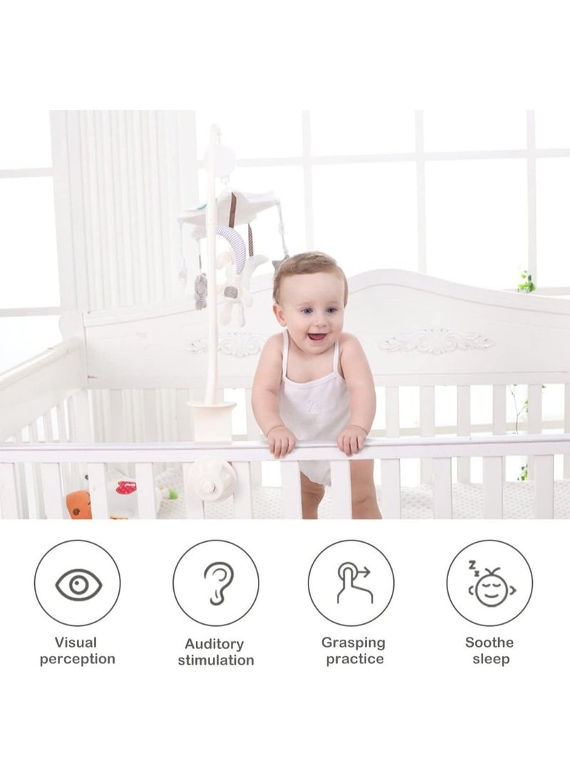 YelaJoy Musical Crib Mobile Animals Musical Crib Mobile Star Moon Baby Mobile Holder with Relaxing Music Baby Crib for Newborn Ages 0 and Older - Image 2