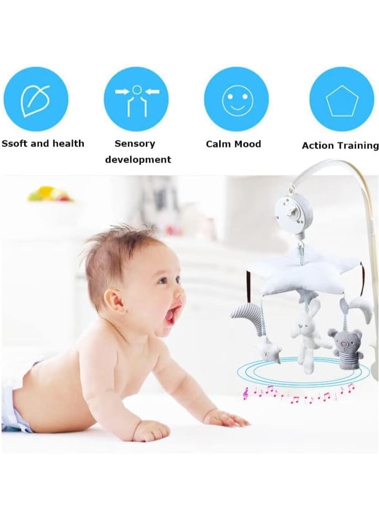 YelaJoy Musical Crib Mobile Animals Musical Crib Mobile Star Moon Baby Mobile Holder with Relaxing Music Baby Crib for Newborn Ages 0 and Older - Image 3