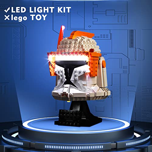 VONADO LED Light Kit Compatible with Lego Clone Commander Cody Helmet 75350 DIY Lighting Set Compatible with Cody Helmet 75350 NO Model Creative Lights Gift for The Clone Wars Fans - Image 5