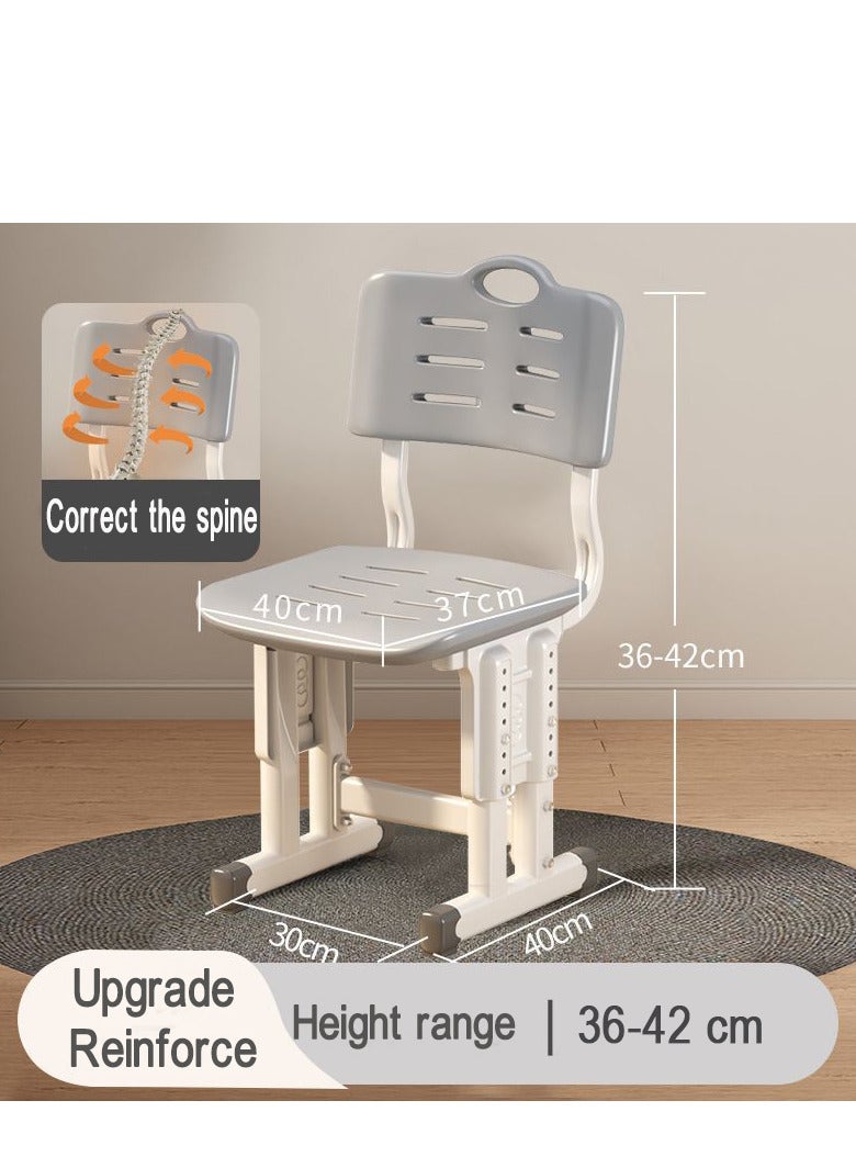 ZUIHAO ZUIHAO Home Adjustable Height Children Kids Study Desk and Chair Set Multifunctional School Student Writing Desk Study Table with Storage Drawer Sturdy Reading Chair Desk for Boys and Girls - Image 4