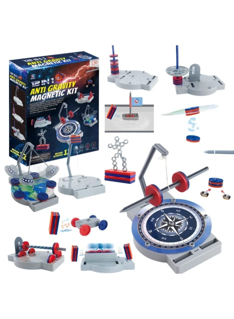 اي ديد طقم المغناطيس المضاد للجاذبية 12 في 1 - مختبر العلوم الفيزيائية المذهل للأطفال (STEM) - Image 1