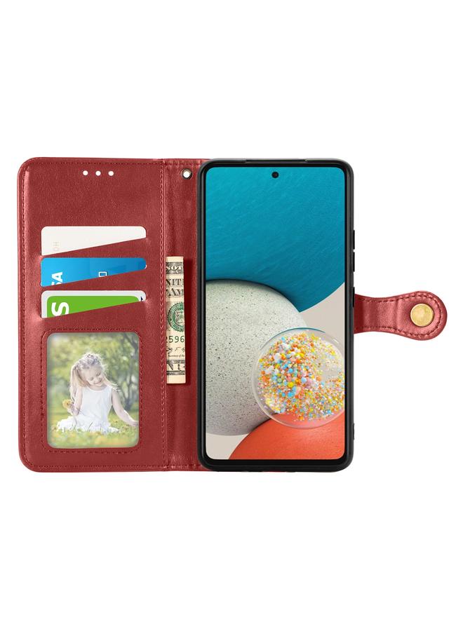 S-TOP Case For Samsung Galaxy A53 5G Solid Color Leather Buckle Phone Case - Image 3