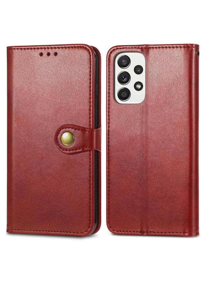 S-TOP Case For Samsung Galaxy A53 5G Solid Color Leather Buckle Phone Case - Image 2