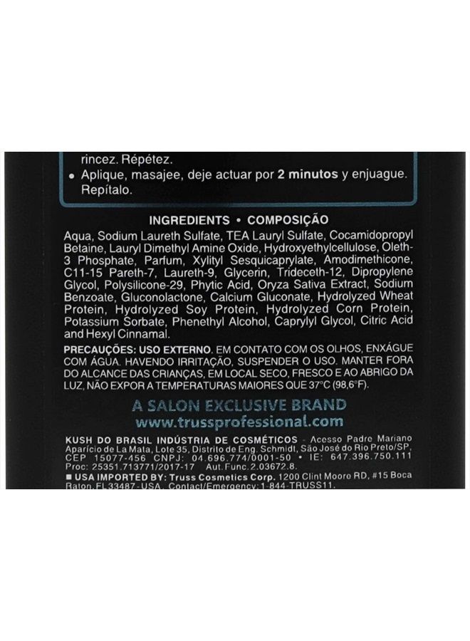 Truss شامبو إنفيوجن للشعر الجاف، الباهت، والتالف - قاعدة نباتية 100% كيراتين وكولاجين مضاد للشيخوخة، شامبو آمن للألوان يرطب بعمق، يحمي ويستعيد للشعر القوي، الناعم، واللامع - Image 3