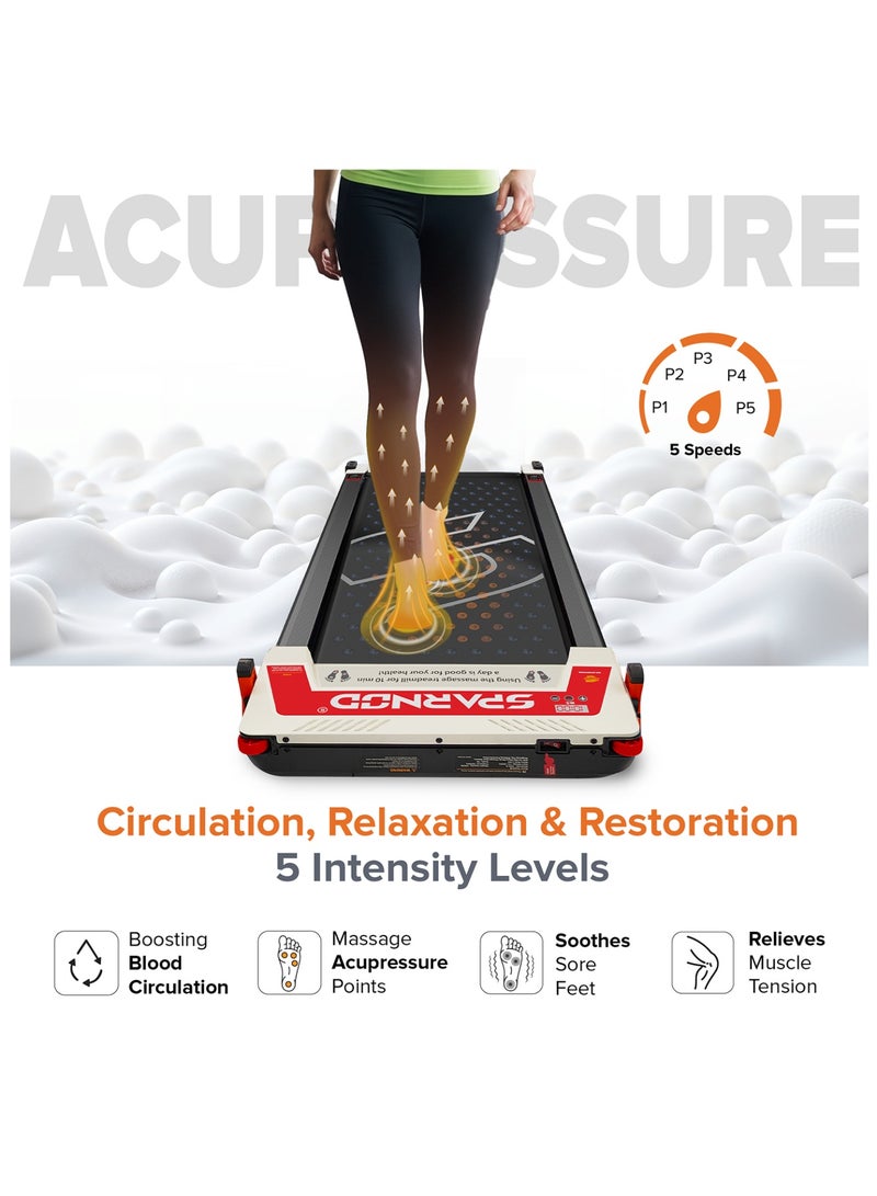 Sparnod Fitness STH-3003 3-in-1 Double-Sided Walking Pad Treadmill for Home Use with Acupressure Massage Pad, 1-6 km/h, 5 Massage Speed Modes, LED Display, Incline, 2.5 HP Motor, Supports Up To 120 kg  - Image 4