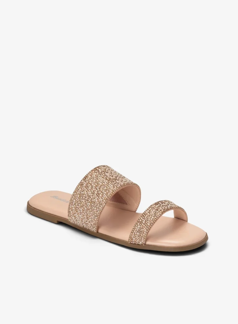 Bata Textured Dual‑Strap Slide Sandals