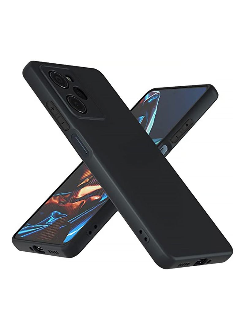 vesus Xiaomi Poco X5 Pro Case Cover, Liquid Gel Rubber Bumper Case with Soft Microfiber Lining Cushion Slim Hard Shell Shockproof Protective Cover for Xiaomi Poco X5 Pro (Black) - Image 1