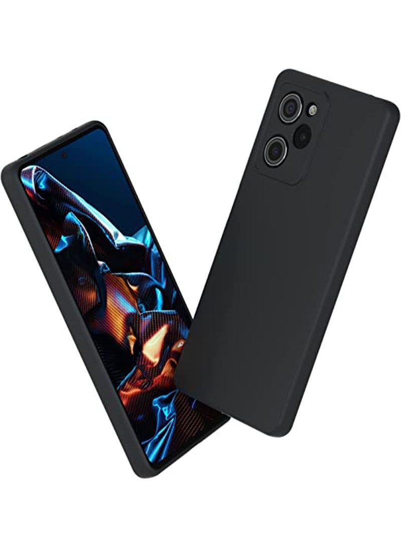 vesus Xiaomi Poco X5 Pro Case Cover, Liquid Gel Rubber Bumper Case with Soft Microfiber Lining Cushion Slim Hard Shell Shockproof Protective Cover for Xiaomi Poco X5 Pro (Black) - Image 2