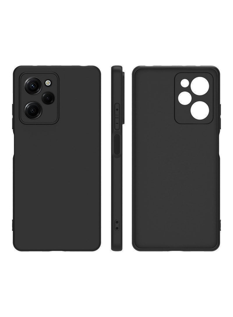 vesus Xiaomi Poco X5 Pro Case Cover, Liquid Gel Rubber Bumper Case with Soft Microfiber Lining Cushion Slim Hard Shell Shockproof Protective Cover for Xiaomi Poco X5 Pro (Black) - Image 3
