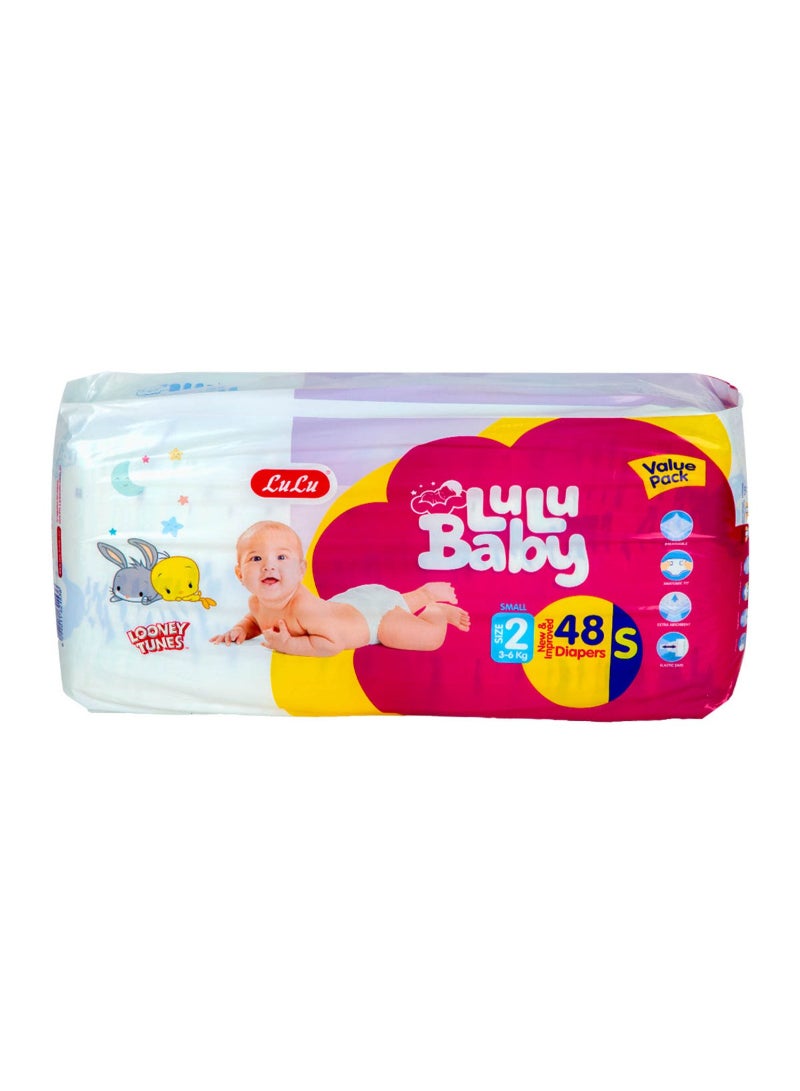 LuLu Baby Diapers Size 2 Small 3-6 kg 48 pcs