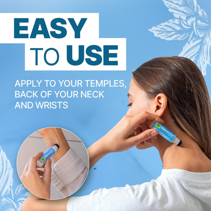 Basic Vigor Migrastil Extra Strength Migraine Stick Advanced Formula, Strong Aromatherapy Roll On Includes Menthol, Essential Oils, No Lavender, Made in The USA. - Image 4