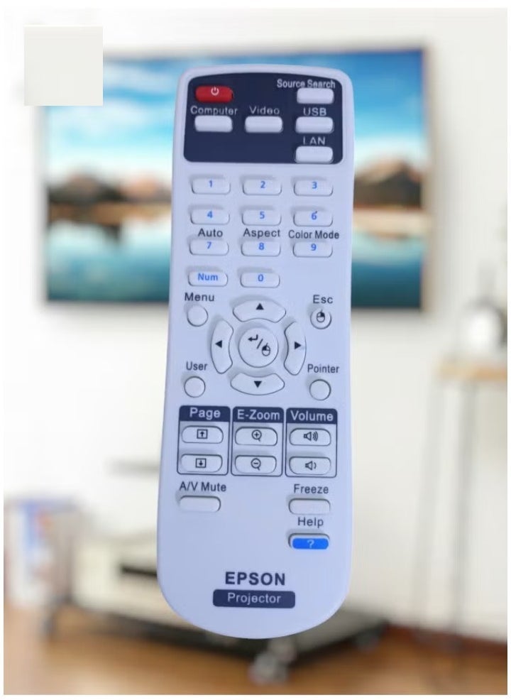 EPSON - Universal Remote Control for Projectors – Compatible with All Home Cinema, PowerLite, EB, EX, VS, BrightLink, EMP Series Projectors | Full Functionality, Easy Setup, and Durable Performance - Image 1