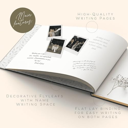 ARTESORI Custom 2025 Wedding Guest Book for Reception — Navy Gold-Foiled Guestbook to Sign in, Elegant Baby Shower Guest Book for Party & Birthday — Photo & Polaroid Guest Book for Wedding & Bridal Shower - Image 4