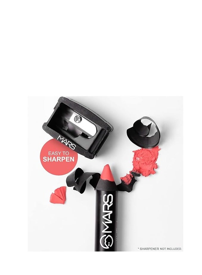 مارس مارز أحمر شفاه كرايون يدوم طويلاً يدوم حتى 12 ساعة | لمسة نهائية غير لامعة | مقاوم للماء | لا يتلطخ لا يتزحزح لا يتزحزح (3.5 جم) (06-أنا لن أستسلم) - Image 3