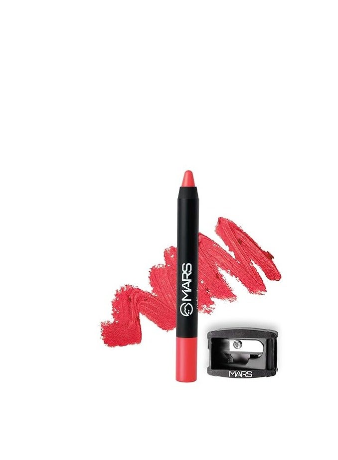 مارس مارز أحمر شفاه كرايون يدوم طويلاً يدوم حتى 12 ساعة | لمسة نهائية غير لامعة | مقاوم للماء | لا يتلطخ لا يتزحزح لا يتزحزح (3.5 جم) (06-أنا لن أستسلم) - Image 1