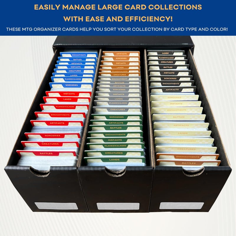 Fageverld MTG Card Dividers for Storage Boxes, MTG Deck Box Dividers, Trading Card dividers, 2 Packs - Image 5