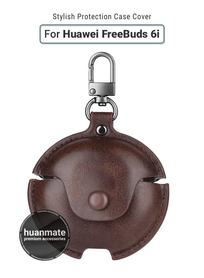 huanmate Huawei FreeBuds 6i Shockproof Protection Case Cover - Dark Brown - Lightweight, Stylish Design, Accurate Cut-outs - Easy to Install & Remove - Durable Shield for Your Huawei FreeBuds 6i - Image 1