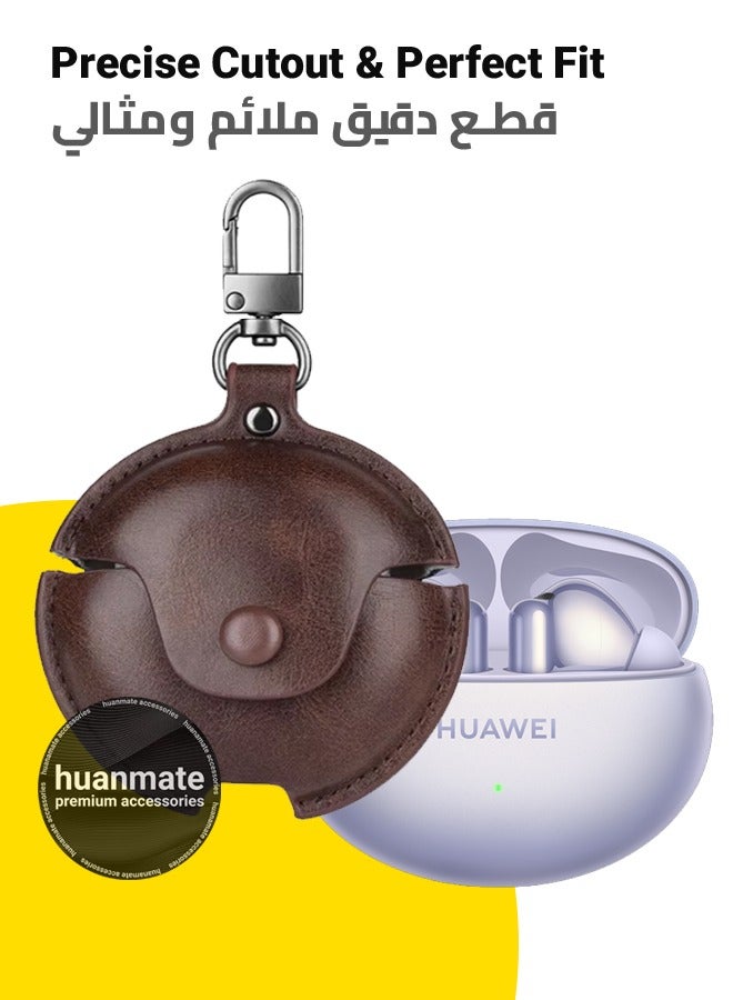 huanmate Huawei FreeBuds 6i Shockproof Protection Case Cover - Dark Brown - Lightweight, Stylish Design, Accurate Cut-outs - Easy to Install & Remove - Durable Shield for Your Huawei FreeBuds 6i - Image 2