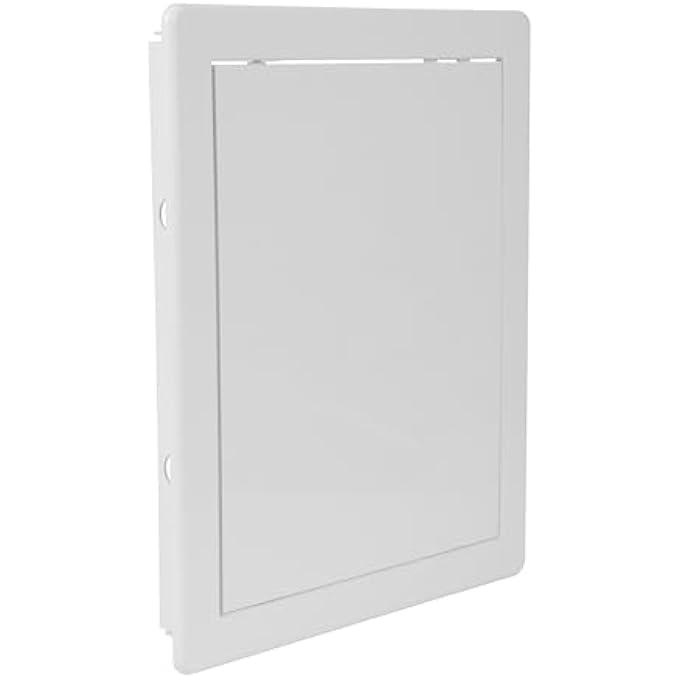 200 X 250 MM PLASTERBOARD ACCESS PANEL  WHITE PLASTIC INSPECTION HATCH FOR WALLS & CEILINGS, BATH PANEL & FUSE BOX COVER CABINET, ACCESS HATCH, EASY INSTALL FOR PLUMBING & ELECTRICAL - Image 1